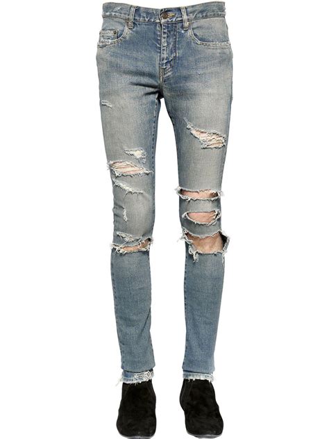 saint laurent distressed jeans.